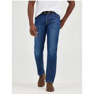Lee Mens Jeans 42x30 Regular Fit Dark Wash Straight-Leg Southwestern Denim NWT